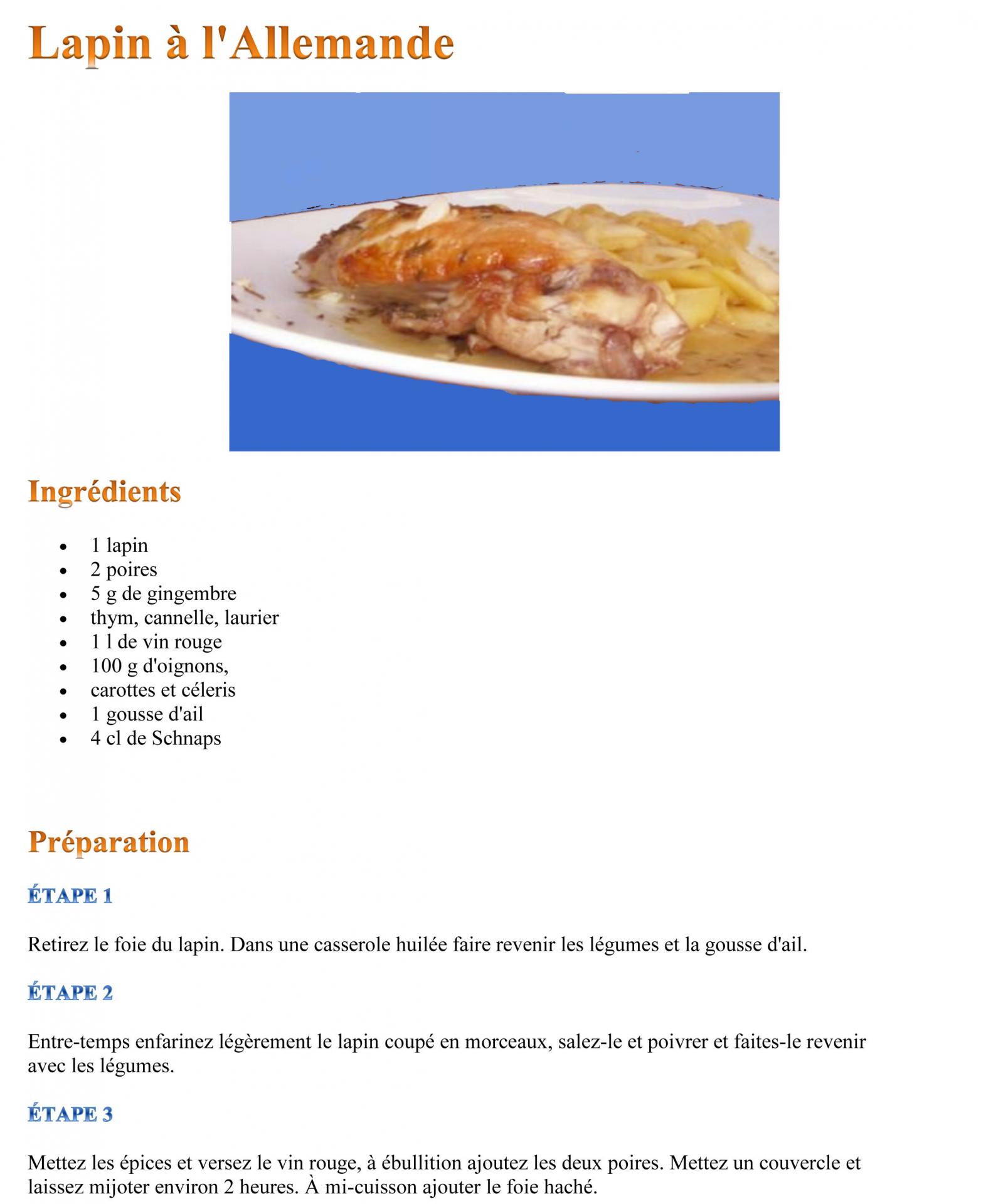 Lapin a l allemande 1